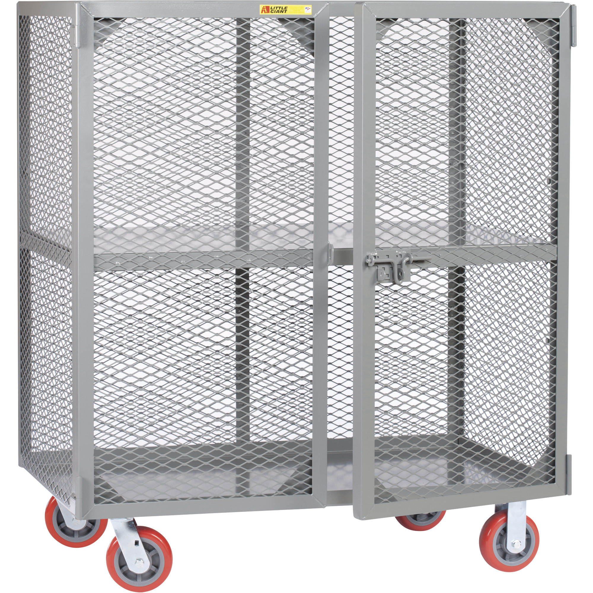 Little Giant Heavy-Duty Mobile Storage Locker - 30in.D x 48in.W x 48in.H, Expanded Metal, Model# SC-3048-6PPY